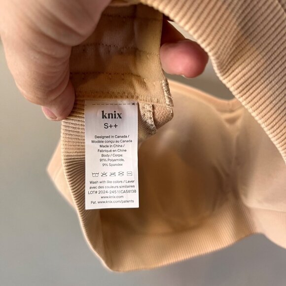 Knix Seamless Everyday Support Bra S++ Beige Adjustable Straps - Picture 4 of 5